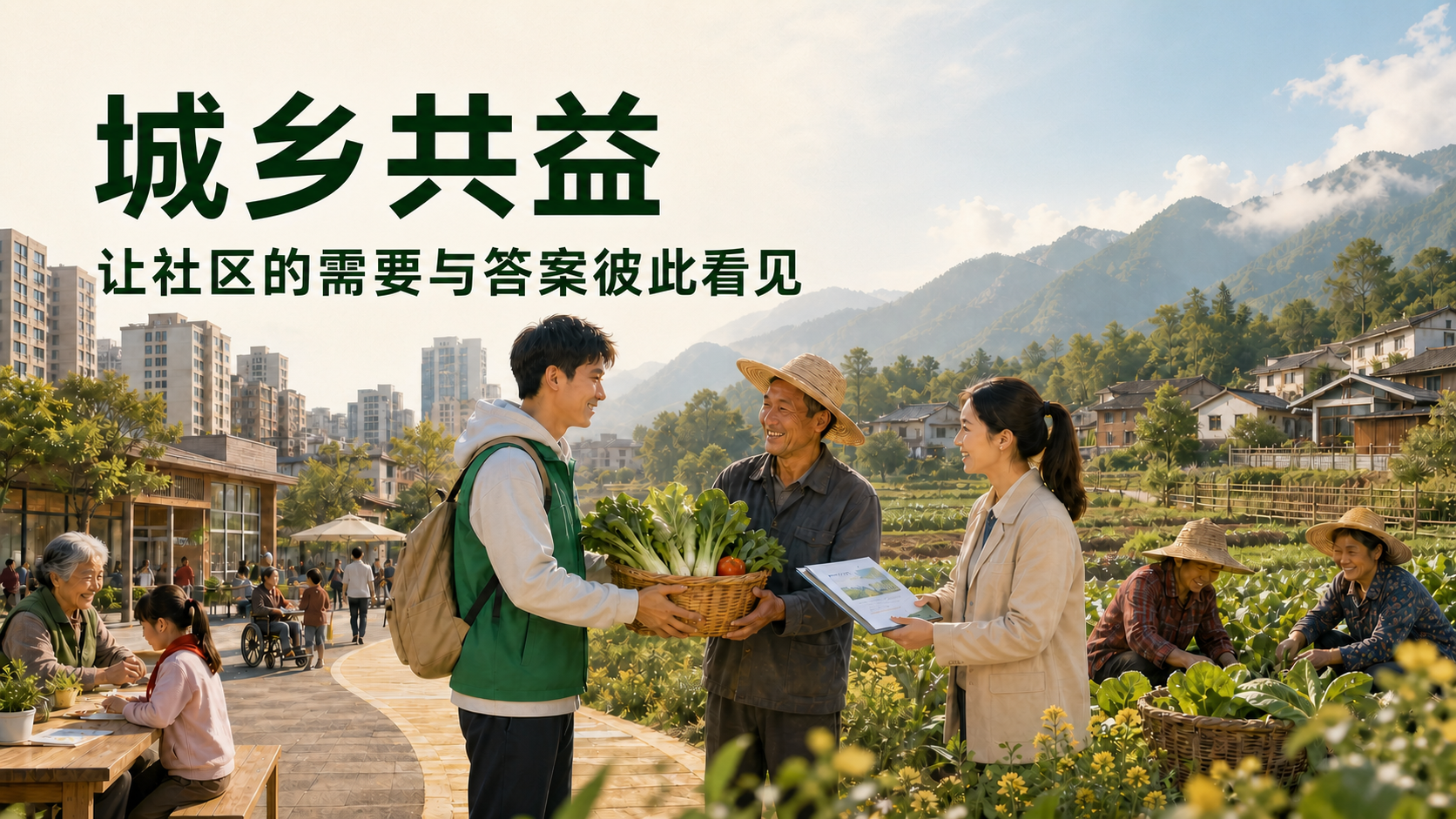 城市社区与乡村社区居民共同交换农产品和项目方案